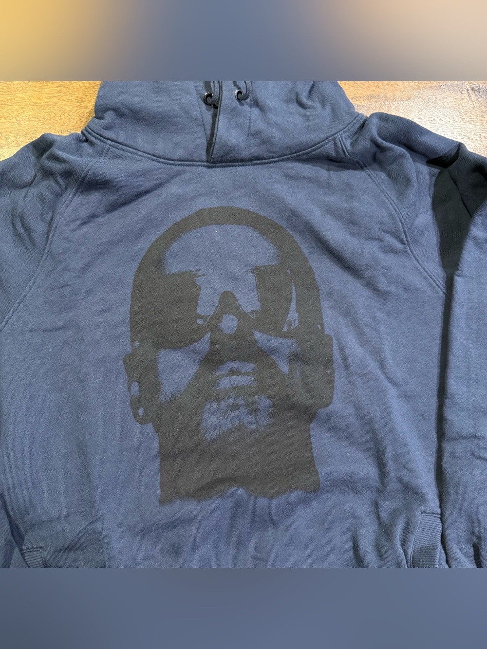 George Michael Mono Pullover Hoodie in Denim Color